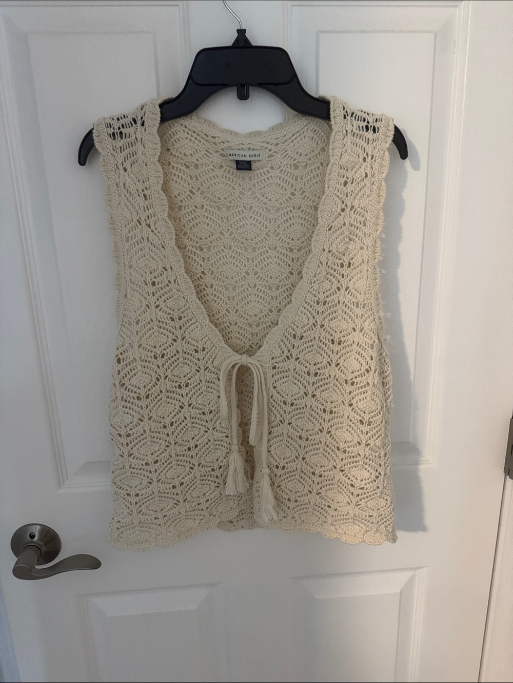 American eagle boho crochet vest M